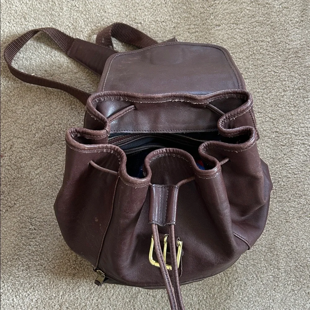 Coach Brown Leather Backpack - Picture 10 of 17